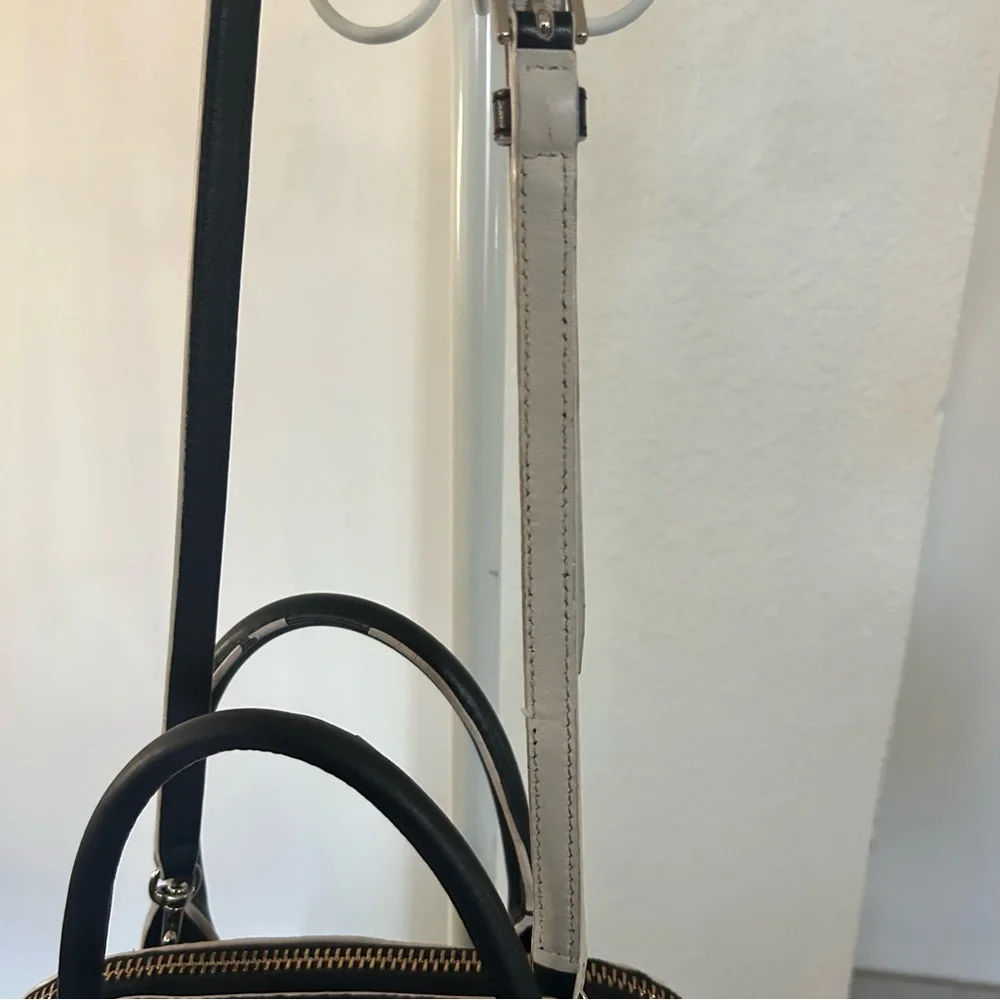 Coach Bleecker Mini Preston Black White Edgepaint Leather Satchel Bag 30344 - Picture 8 of 15